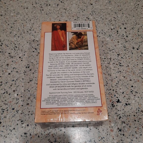 Jesus of Nazareth Movie VHS Tapes 1999 3 Video Cassette Set Factory sealed - Picture 2 of 5